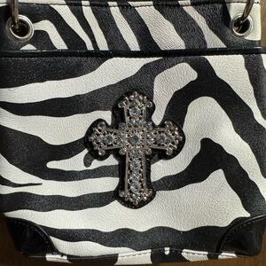 NWOT Marco Avane zebra crossbody bag